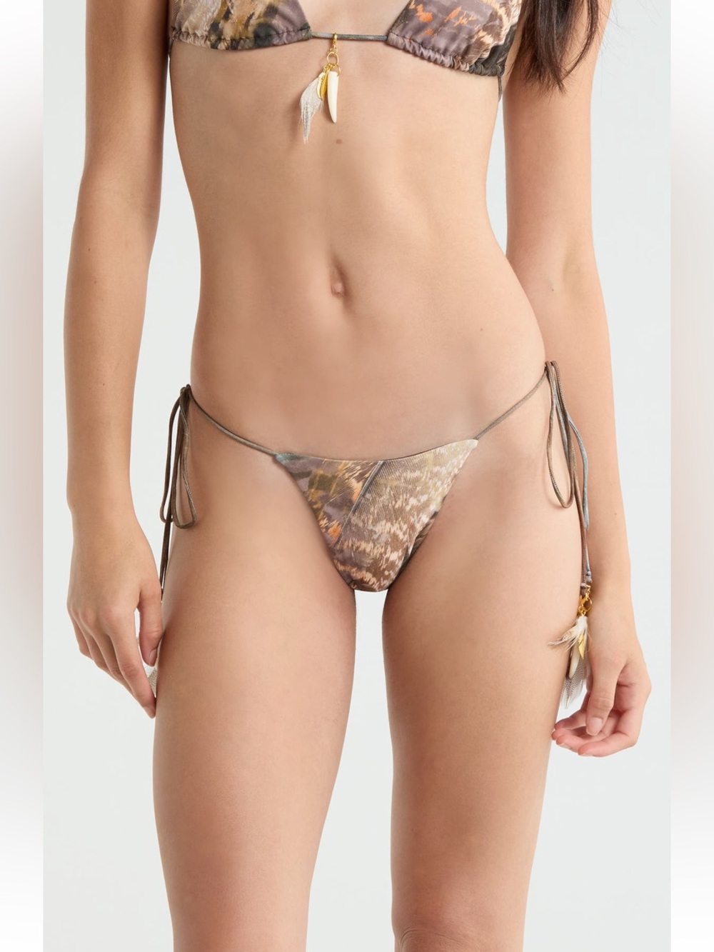 NWT JADED LONDON Print Side Tie Bikini Bottoms